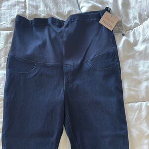 Uniqlo Navy Maternity Denim Leggings